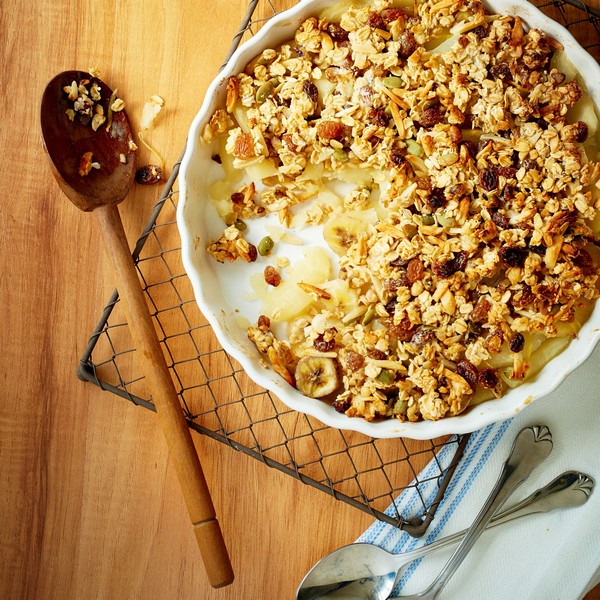 Apple and Banana Crumble