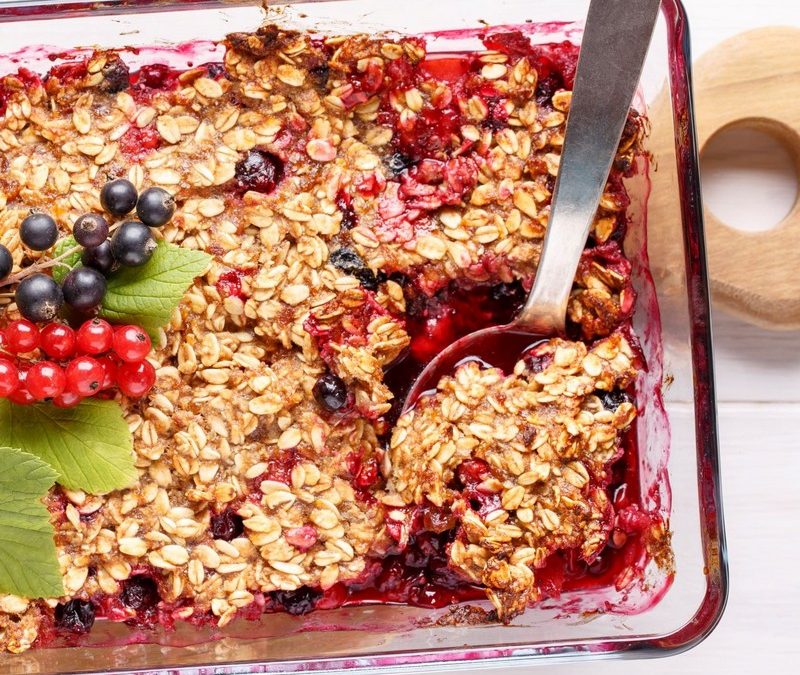 Mixed Berry and Oat Pudding