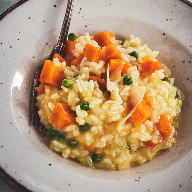 Plate of Pumpkin Risotto Photo