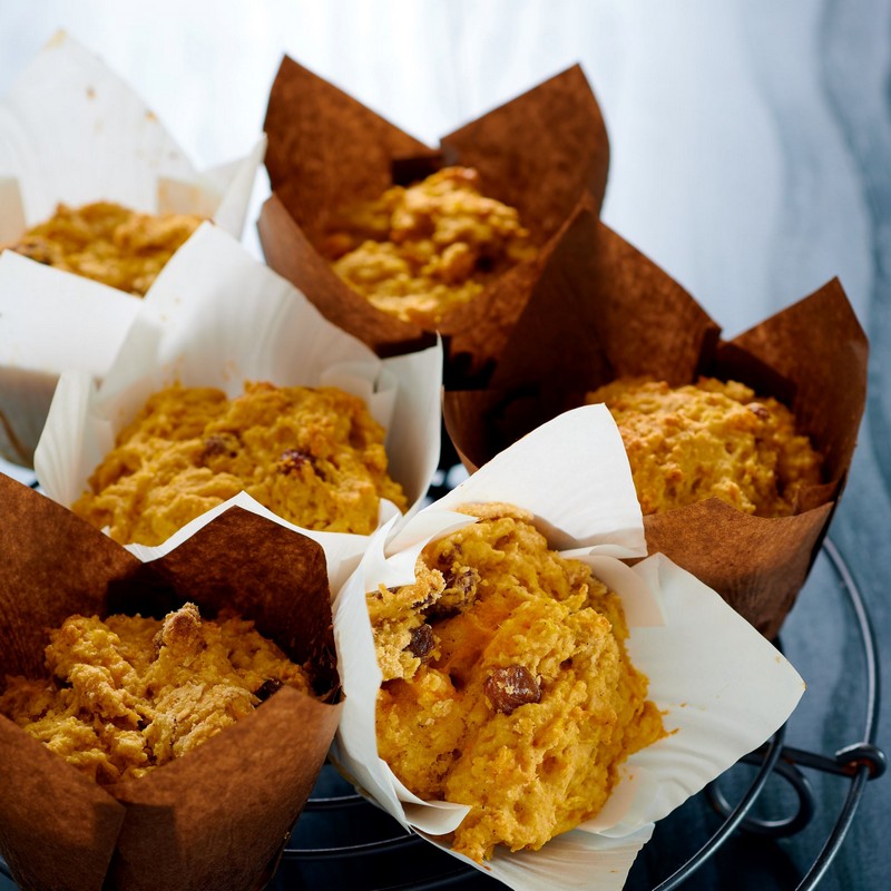 Spiced Pumpkin Muffins Wrapped in Paper Photo
