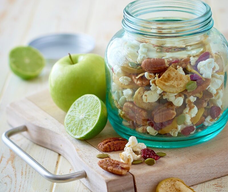 Spicy Dried Apple and Pecan Trail Mix