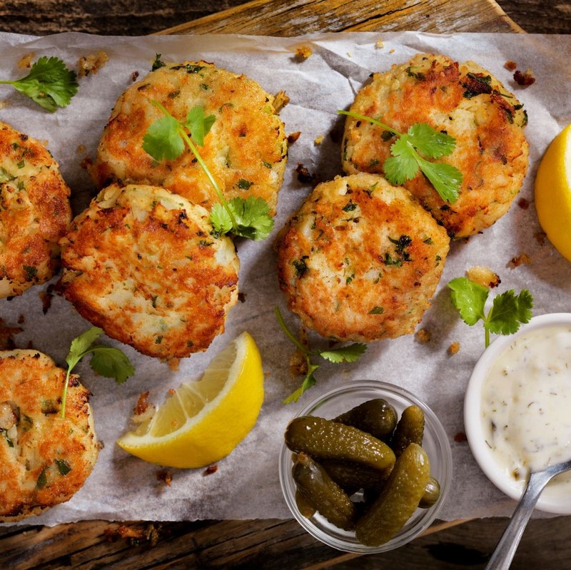 Thai Fish Cakes with Lemons and Cucumbers