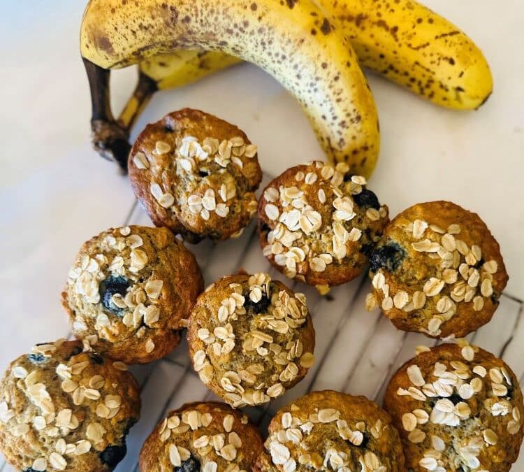 Mim’s Banana, Blueberry and Oat Muffins