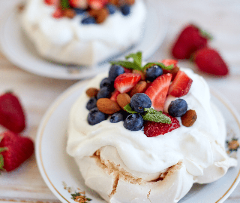 Mini Berry and Yoghurt Pavlovas