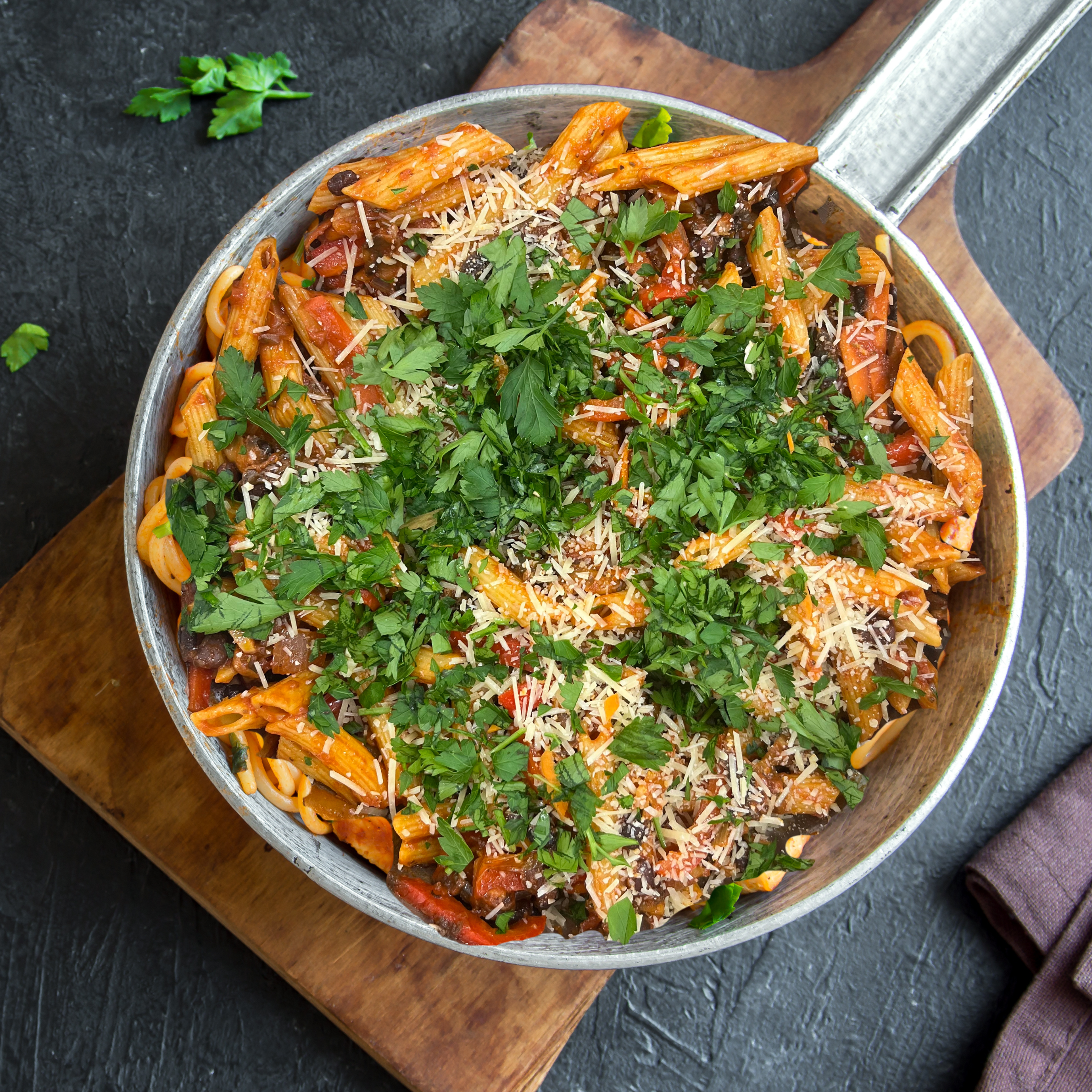 Vegetable and Black Bean Pasta