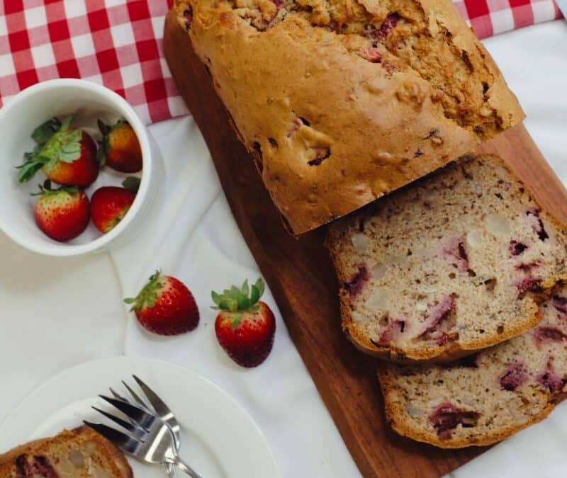 Banana, Strawberry and Macadamia Loaf