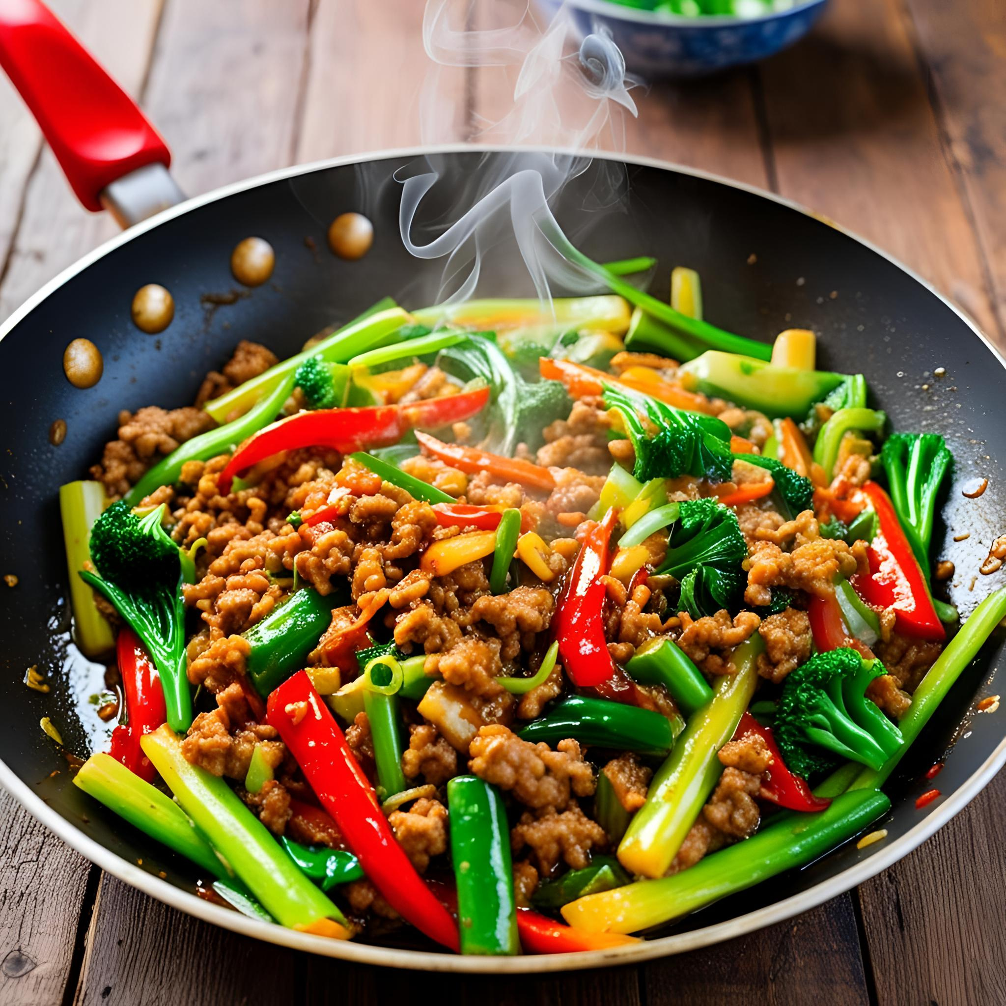 Asian Style Beef Mince Stir Fry