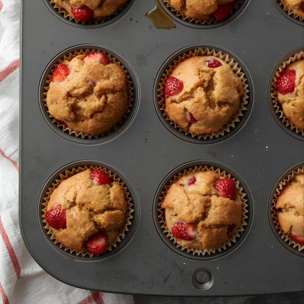 Apple and Strawberry Muffins