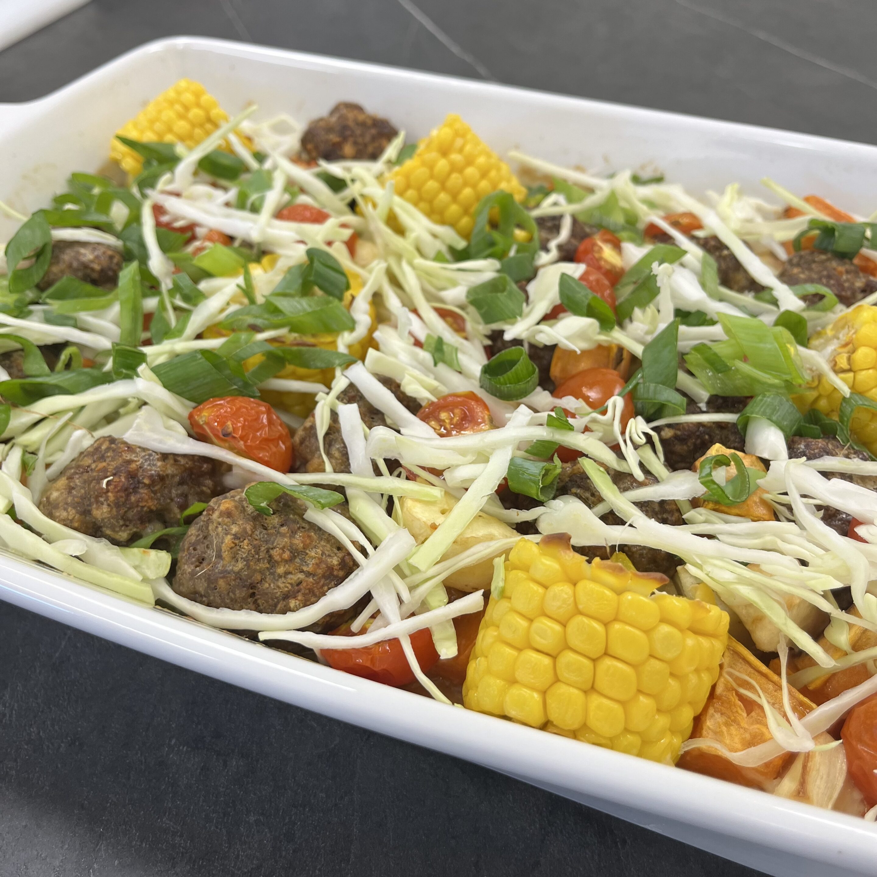 Meatball and Root Vegetable Salad