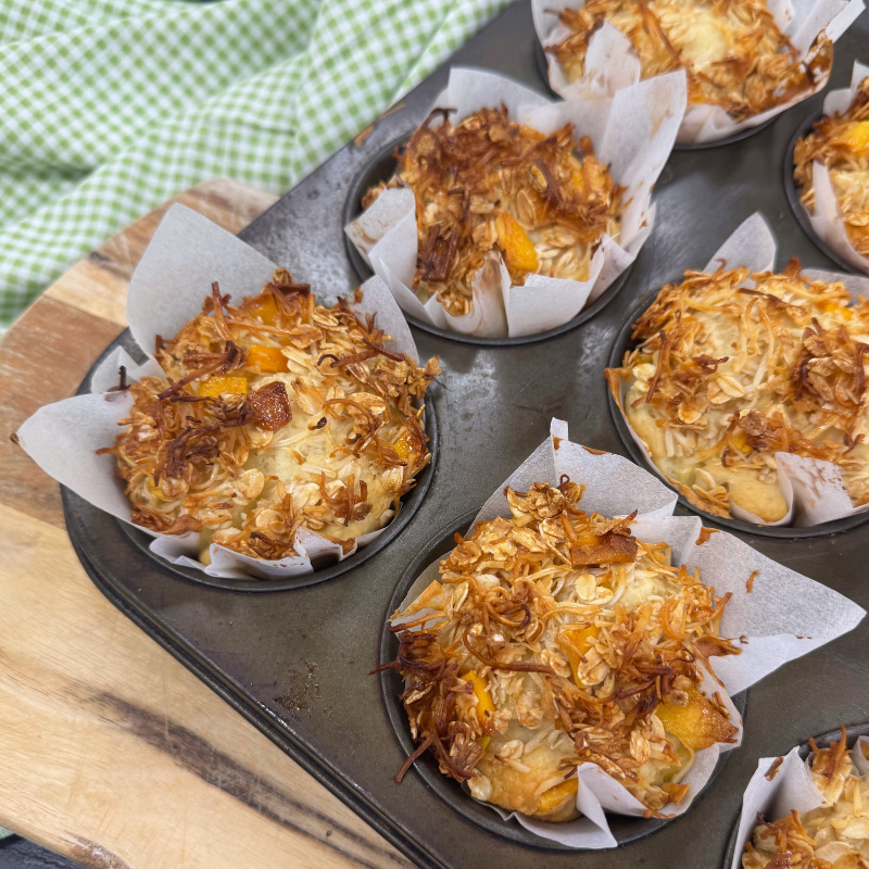 Pineapple, Coconut and Mango Muffins