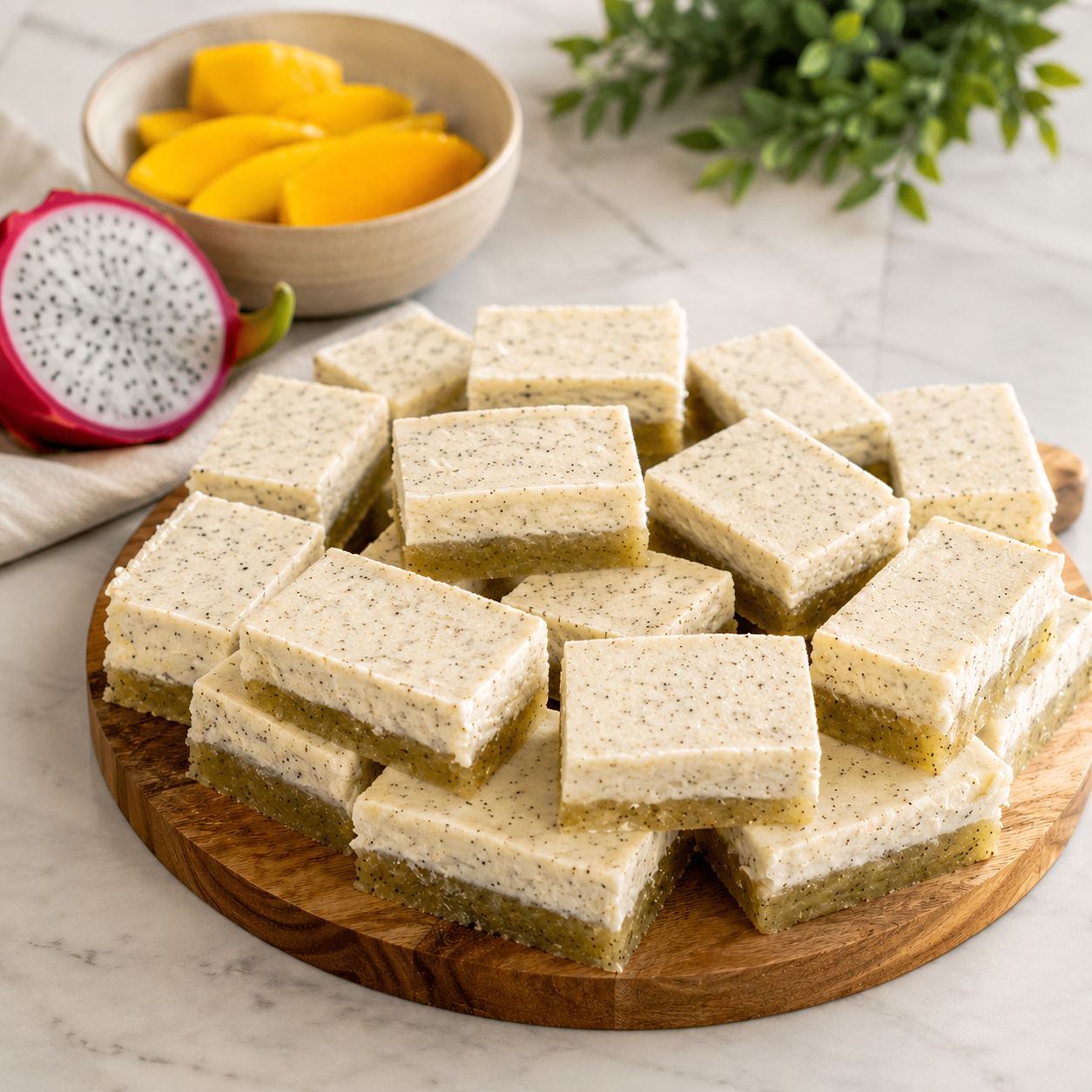 Frozen Dragon Fruit and Mango Bars