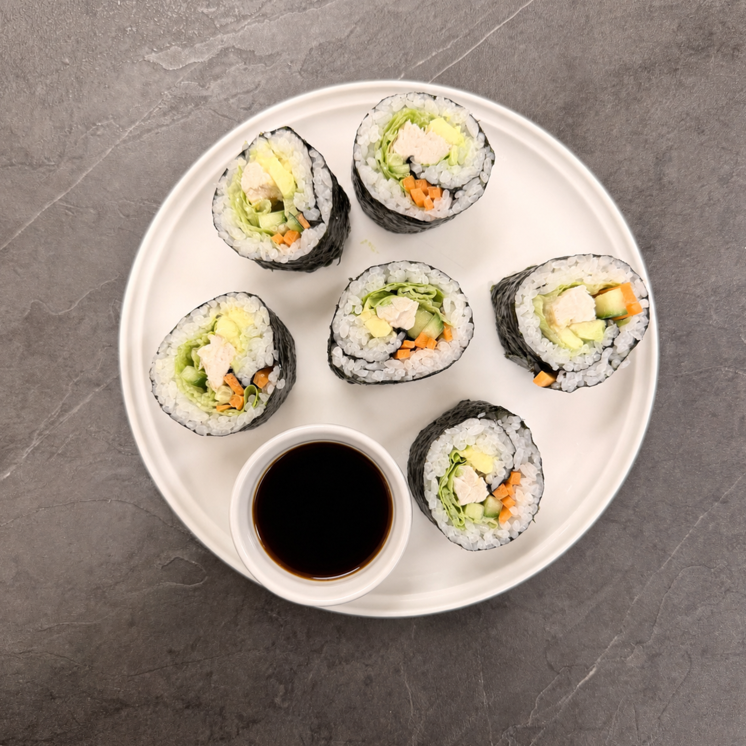 Chicken and Avocado Sushi