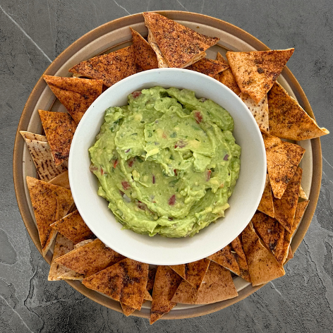 Guacamole and Pita Chips